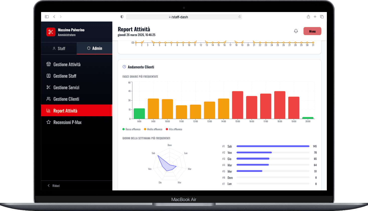 Gestionale Web per Barber Shop – P-Max Hair Studio — screenshot 12
